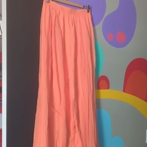 Elegant Peach Maxi Skirt